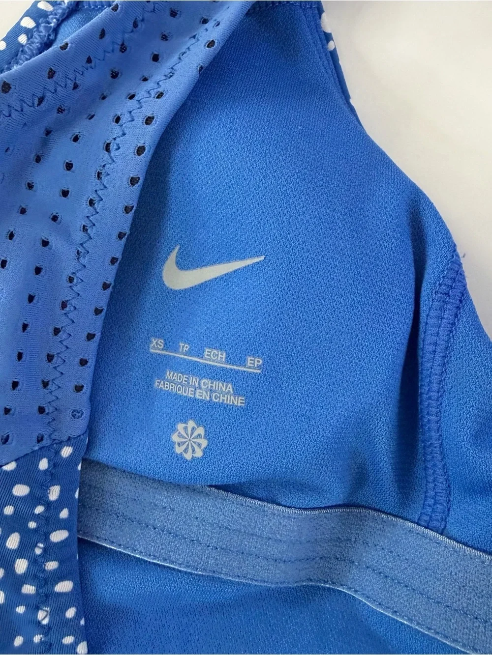Nike Swimsuit Women’s XS Blue White One Piece Open Back - Picture 2 of 6